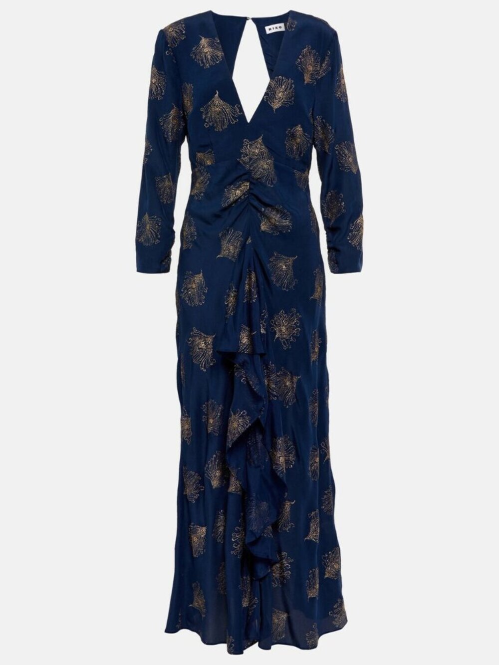 NWT Rixo “Rose” Embellished Silk Maxi Dress